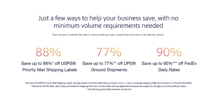 Just a few ways to help your business save, with no minimum volumen requirements needed